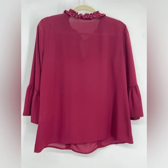 Karl Lagerfeld Paris Women’s Ruffle Detail Delicate Career Blouse Top Size S - Picture 2 of 7